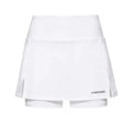 Falda Tenis Mujer Head Club Basic Blanca