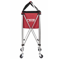 CANASTO DE PELOTAS NOX PLEGABLE CON RUEDAS ROJO
