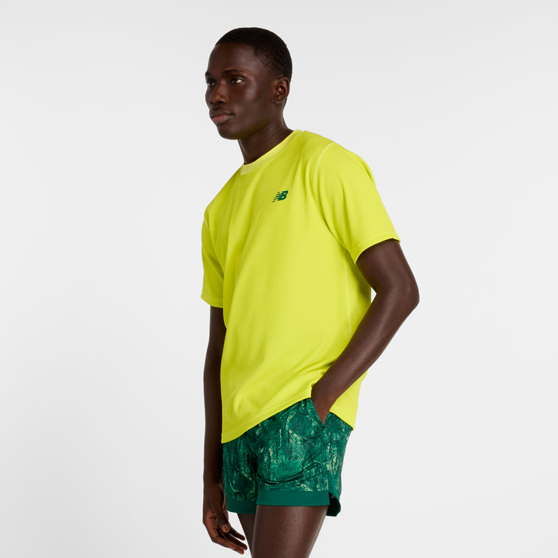 Polera Hombre Tenis New Balance Amarilla