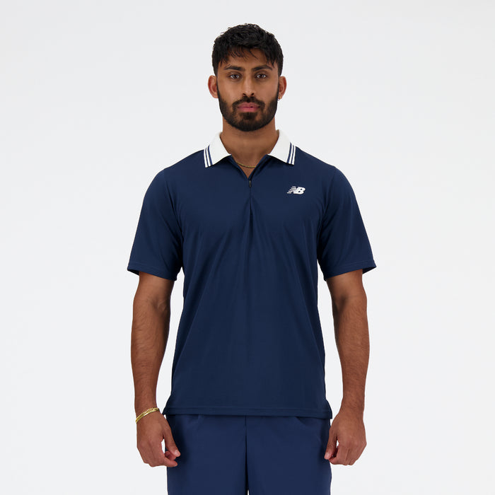 Polera Tenis Hombre New Balance Tournament Polo Azul