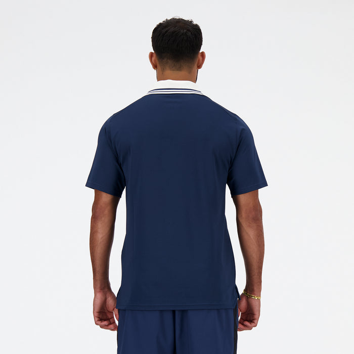 Polera Tenis Hombre New Balance Tournament Polo Azul