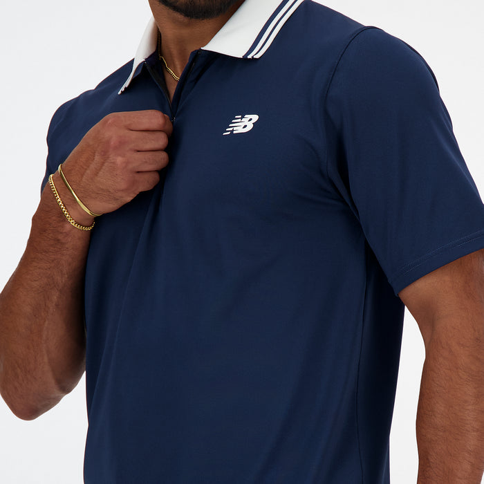 Polera Tenis Hombre New Balance Tournament Polo Azul